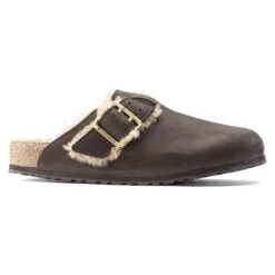 Birkenstock Boston Bold Shearling Nubuck Leather Espresso -Birkenstock Sale Store 1023317 side
