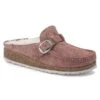 Birkenstock Buckley Shearling Suede Leather Pink Clay