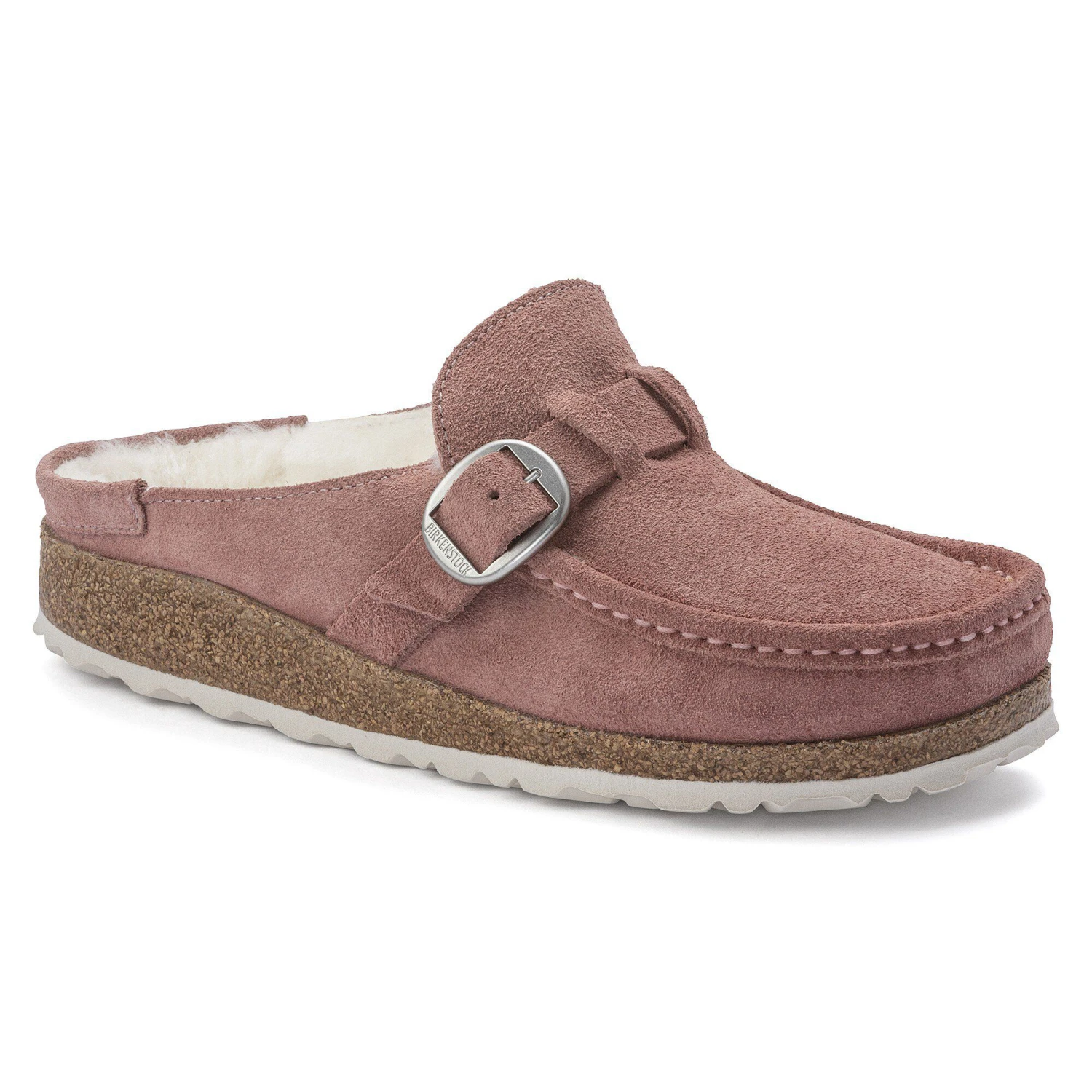 Birkenstock Buckley Shearling Suede Leather Pink Clay 1 Birkenstock Buckley Shearling Suede Leather Pink Clay