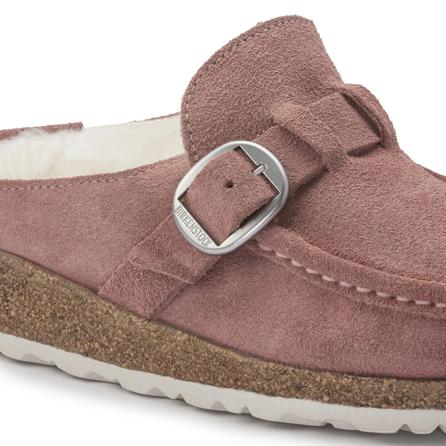 Birkenstock Buckley Shearling Suede Leather Pink Clay 5 Birkenstock Buckley Shearling Suede Leather Pink Clay - Image 5