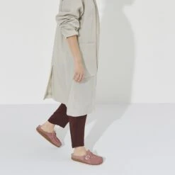 Birkenstock Buckley Shearling Suede Leather Pink Clay 14 Birkenstock Buckley Shearling Suede Leather Pink Clay -Birkenstock Sale Store 1023366 f look f