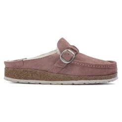 Birkenstock Buckley Shearling Suede Leather Pink Clay 11 Birkenstock Buckley Shearling Suede Leather Pink Clay -Birkenstock Sale Store 1023366 side