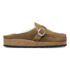 Birkenstock Buckley Shearling Suede Leather Dark Tea 8 Birkenstock Buckley Shearling Suede Leather Dark Tea -Birkenstock Sale Store 1023441 side