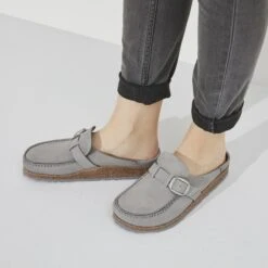 Birkenstock Buckley Nubuck Leather Dove Gray -Birkenstock Sale Store 1023527 f closeup f