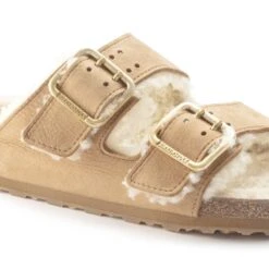 Birkenstock Arizona Bold Shearling Nubuck Leather Cognac -Birkenstock Sale Store 1023568 detail 1