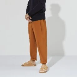 Birkenstock Arizona Bold Shearling Nubuck Leather Cognac -Birkenstock Sale Store 1023568 f look m