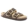 Birkenstock Arizona Bold Shearling Nubuck Leather Espresso