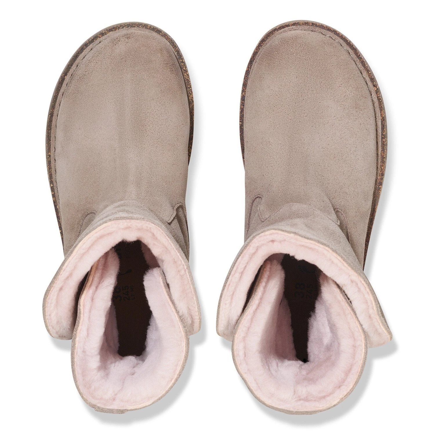 Birkenstock Uppsala Shearling Suede Leather Gray Taupe 2 Birkenstock Uppsala Shearling Suede Leather Gray Taupe - Image 2