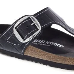 Birkenstock Gizeh Big Buckle Natural Leather Patent Black -Birkenstock Sale Store 1023779 detail 1
