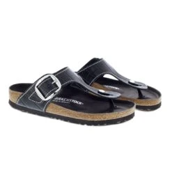 Birkenstock Gizeh Big Buckle Natural Leather Patent Black -Birkenstock Sale Store 1023779 pair