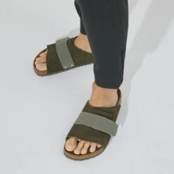 Birkenstock Kyoto Suede Leather Thyme 10 Birkenstock Kyoto Suede Leather Thyme -Birkenstock Sale Store 1023831 f closeup m