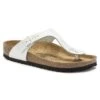Birkenstock Gizeh Natural Leather Patent Patent White