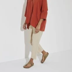 Birkenstock Gizeh Vegan Textile Faded Khaki -Birkenstock Sale Store 1023929 f look f