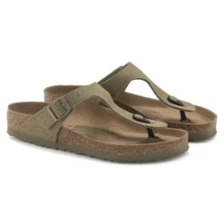Birkenstock Gizeh Vegan Textile Faded Khaki -Birkenstock Sale Store 1023929 pair