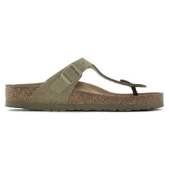 Birkenstock Gizeh Vegan Textile Faded Khaki -Birkenstock Sale Store 1023929 side