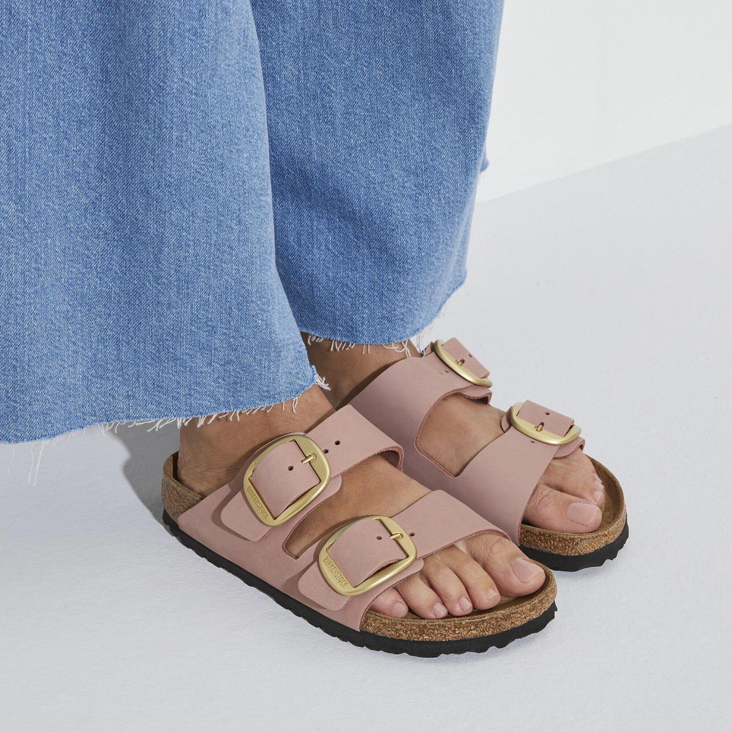 Birkenstock Arizona Big Buckle Nubuck Leather Old Rose 4 Birkenstock Arizona Big Buckle Nubuck Leather Old Rose - Image 4