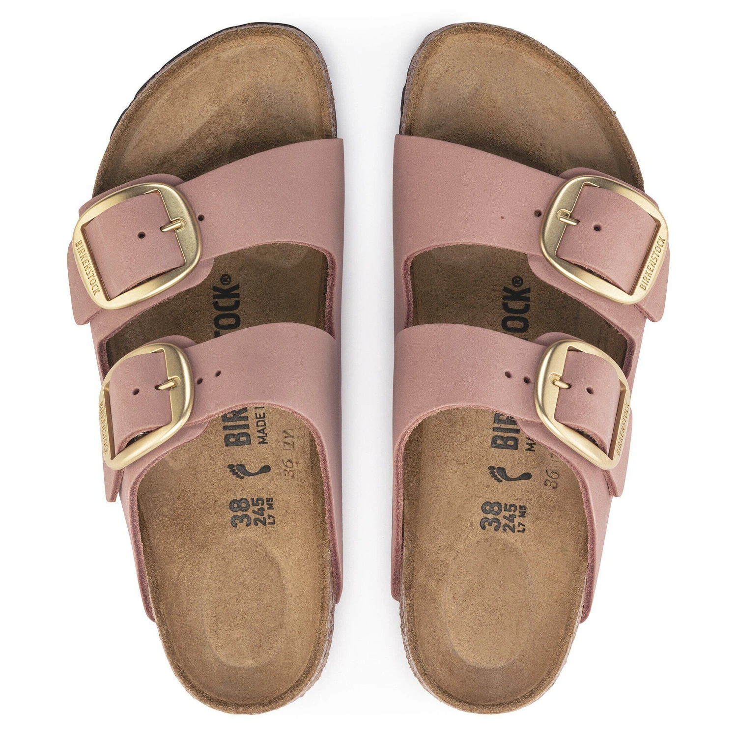 Birkenstock Arizona Big Buckle Nubuck Leather Old Rose 2 Birkenstock Arizona Big Buckle Nubuck Leather Old Rose - Image 2
