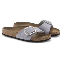 Birkenstock Madrid Big Buckle Nubuck Leather Purple Fog -Birkenstock Sale Store 1023965 pair