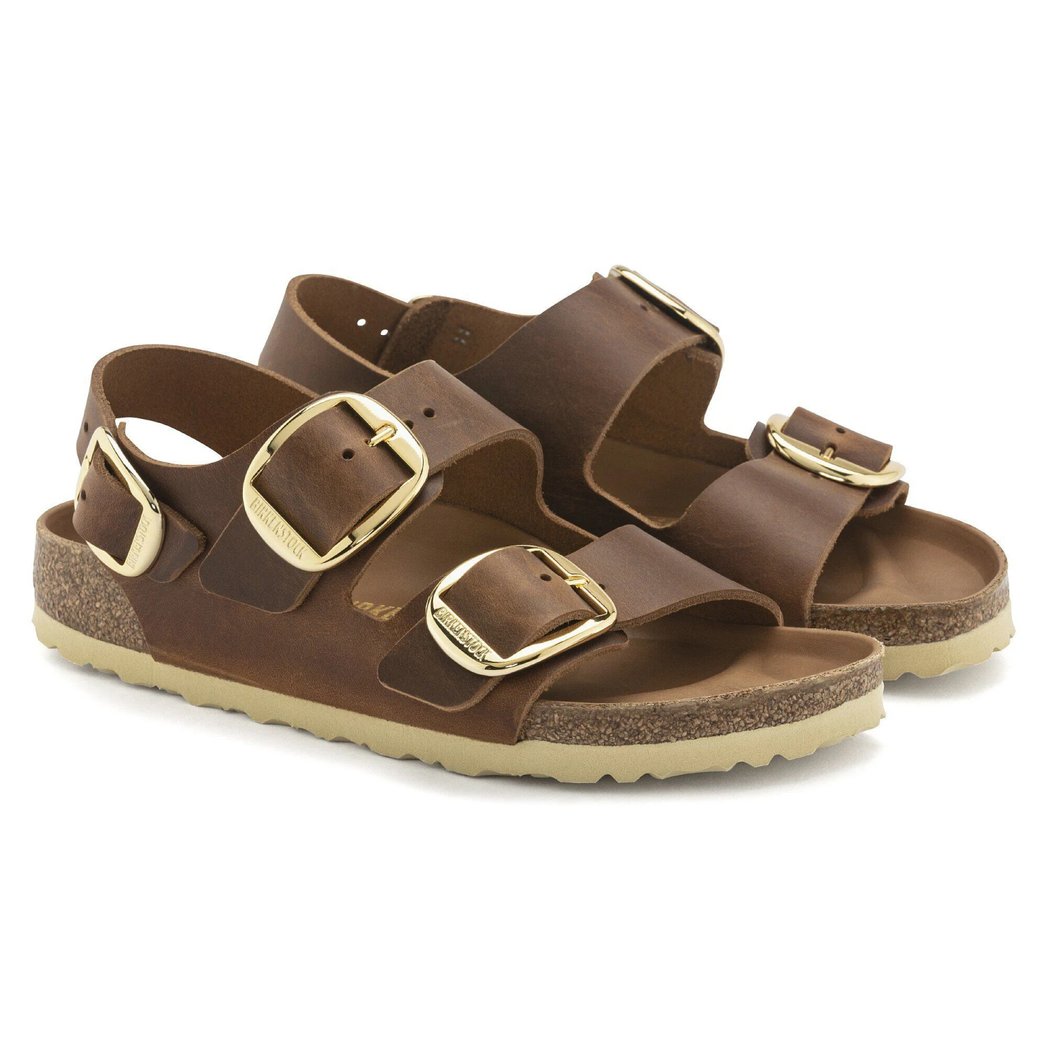 Birkenstock Milano Big Buckle Oiled Leather Cognac 4 Birkenstock Milano Big Buckle Oiled Leather Cognac - Image 4