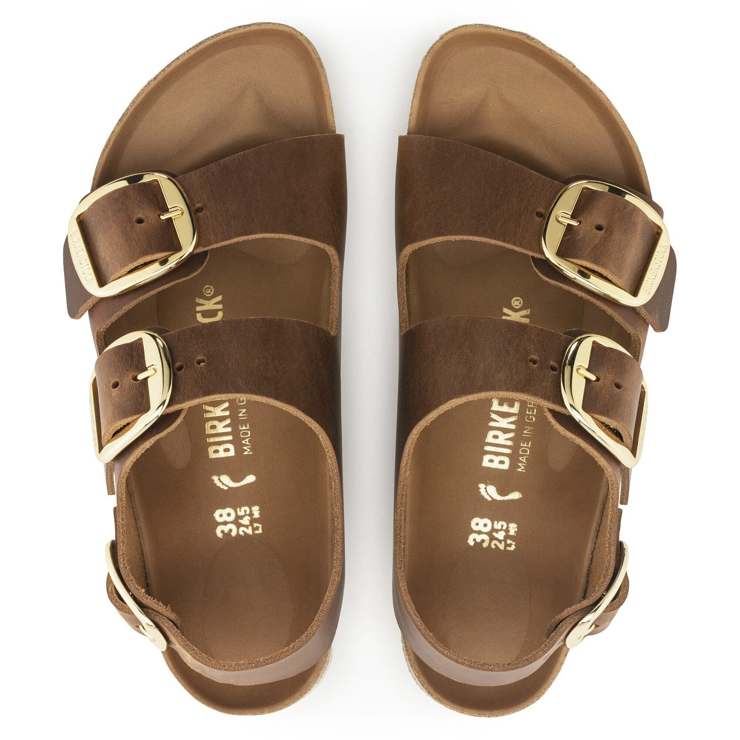 Birkenstock Milano Big Buckle Oiled Leather Cognac 2 Birkenstock Milano Big Buckle Oiled Leather Cognac - Image 2
