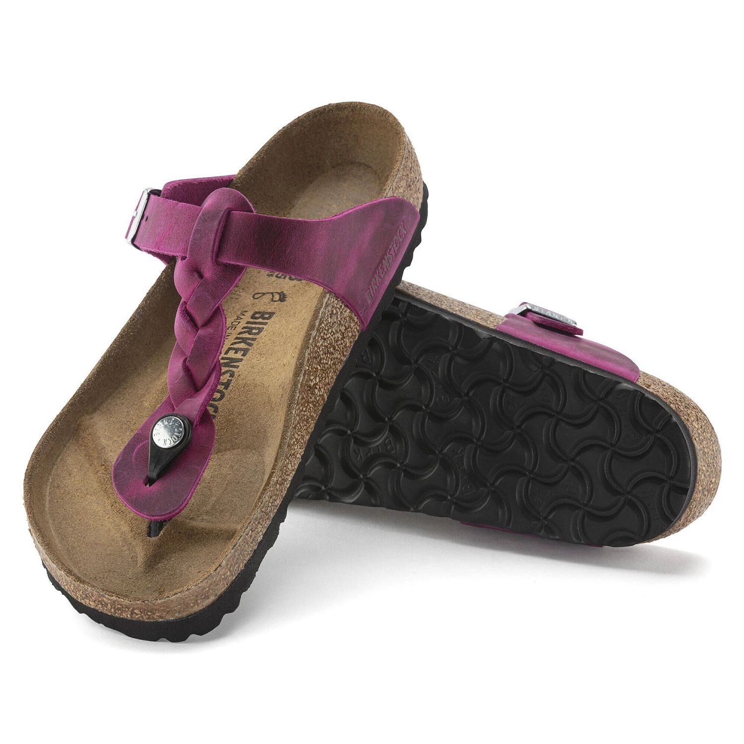 Birkenstock Gizeh Braided Oiled Leather Festival Fuchsia 6 Birkenstock Gizeh Braided Oiled Leather Festival Fuchsia - Image 6