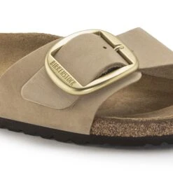Birkenstock Madrid Big Buckle Nubuck Leather Sandcastle -Birkenstock Sale Store 1024009 detail 1