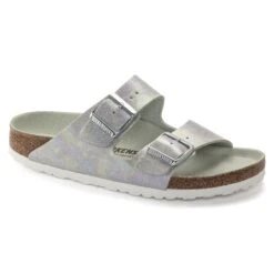 Birkenstock Arizona Vegan Microfiber Iridescent Matcha