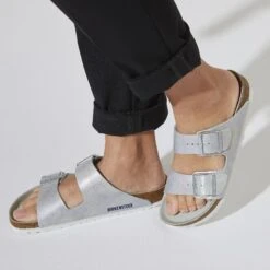 Birkenstock Arizona Vegan Microfiber Iridescent Matcha 15 Birkenstock Arizona Vegan Microfiber Iridescent Matcha -Birkenstock Sale Store 1024010 f closeup f