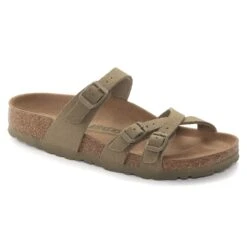 Birkenstock Franca Vegan Textile Faded Khaki