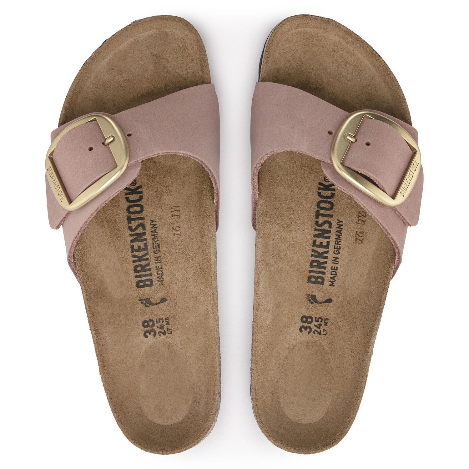 Birkenstock Madrid Big Buckle Nubuck Leather Old Rose 2 Birkenstock Madrid Big Buckle Nubuck Leather Old Rose - Image 2