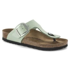 Birkenstock Gizeh Big Buckle Nubuck Leather Matcha