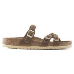 Birkenstock Franca Braided Oiled Leather Cognac -Birkenstock Sale Store 1024052 side
