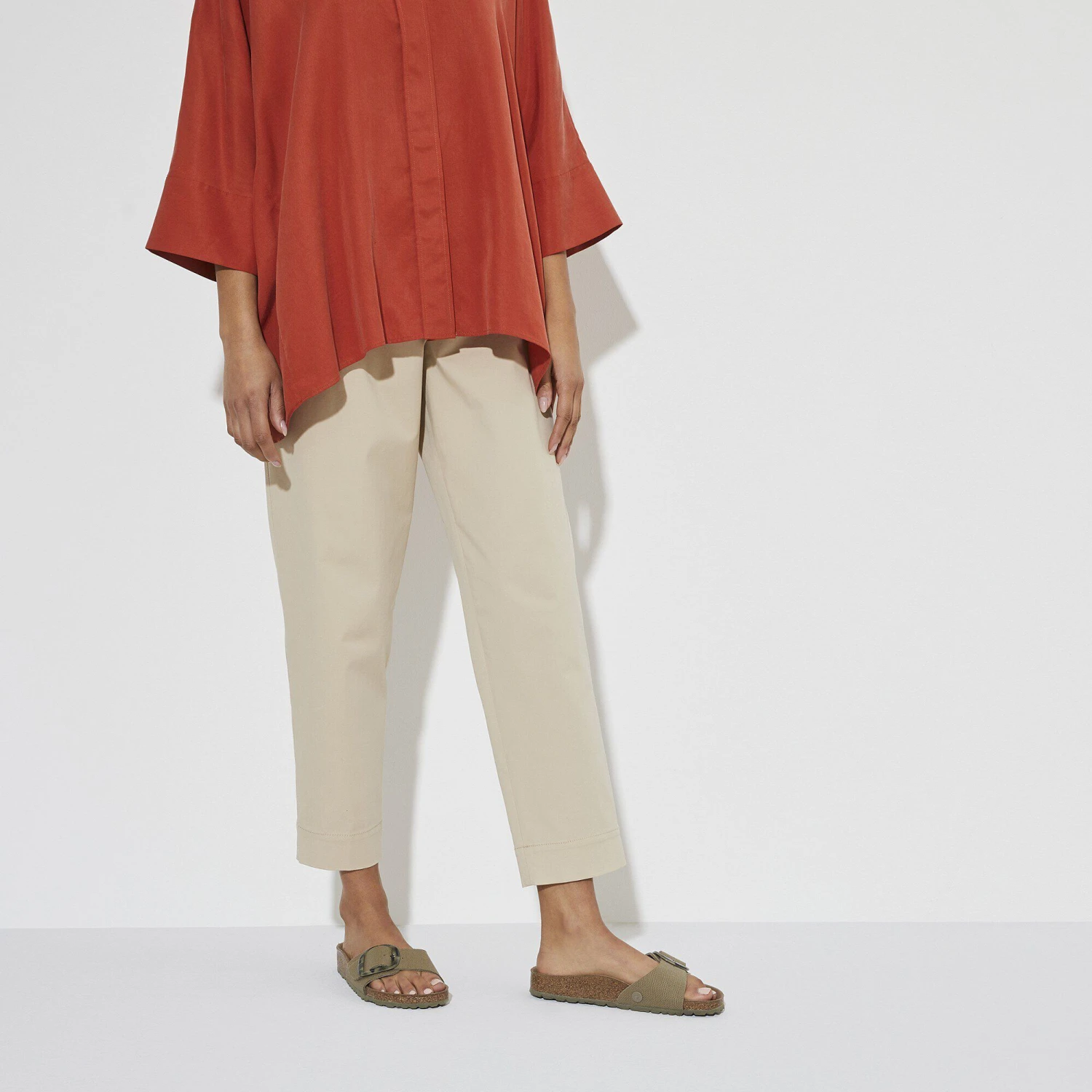 Birkenstock Madrid Vegan Big Buckle Textile Faded Khaki 7 Birkenstock Madrid Vegan Big Buckle Textile Faded Khaki - Image 7