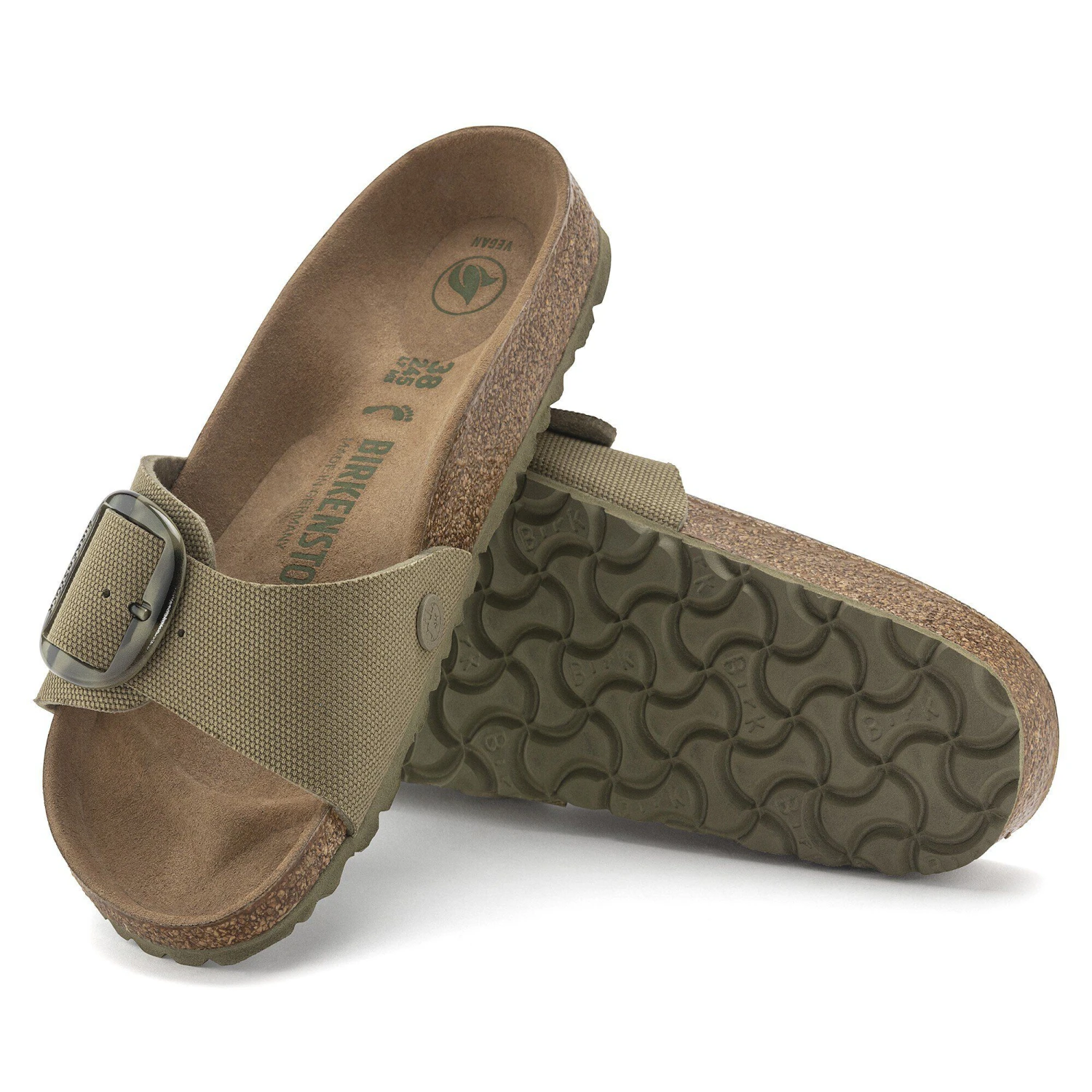 Birkenstock Madrid Vegan Big Buckle Textile Faded Khaki 8 Birkenstock Madrid Vegan Big Buckle Textile Faded Khaki - Image 8