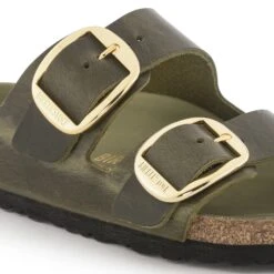 Birkenstock Arizona Big Buckle Oiled Leather Olive Green -Birkenstock Sale Store 1024071 detail 1