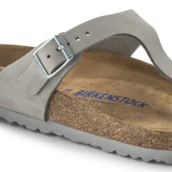 Birkenstock Gizeh Soft Footbed Nubuck Leather Dove Gray -Birkenstock Sale Store 1024127 detail 1