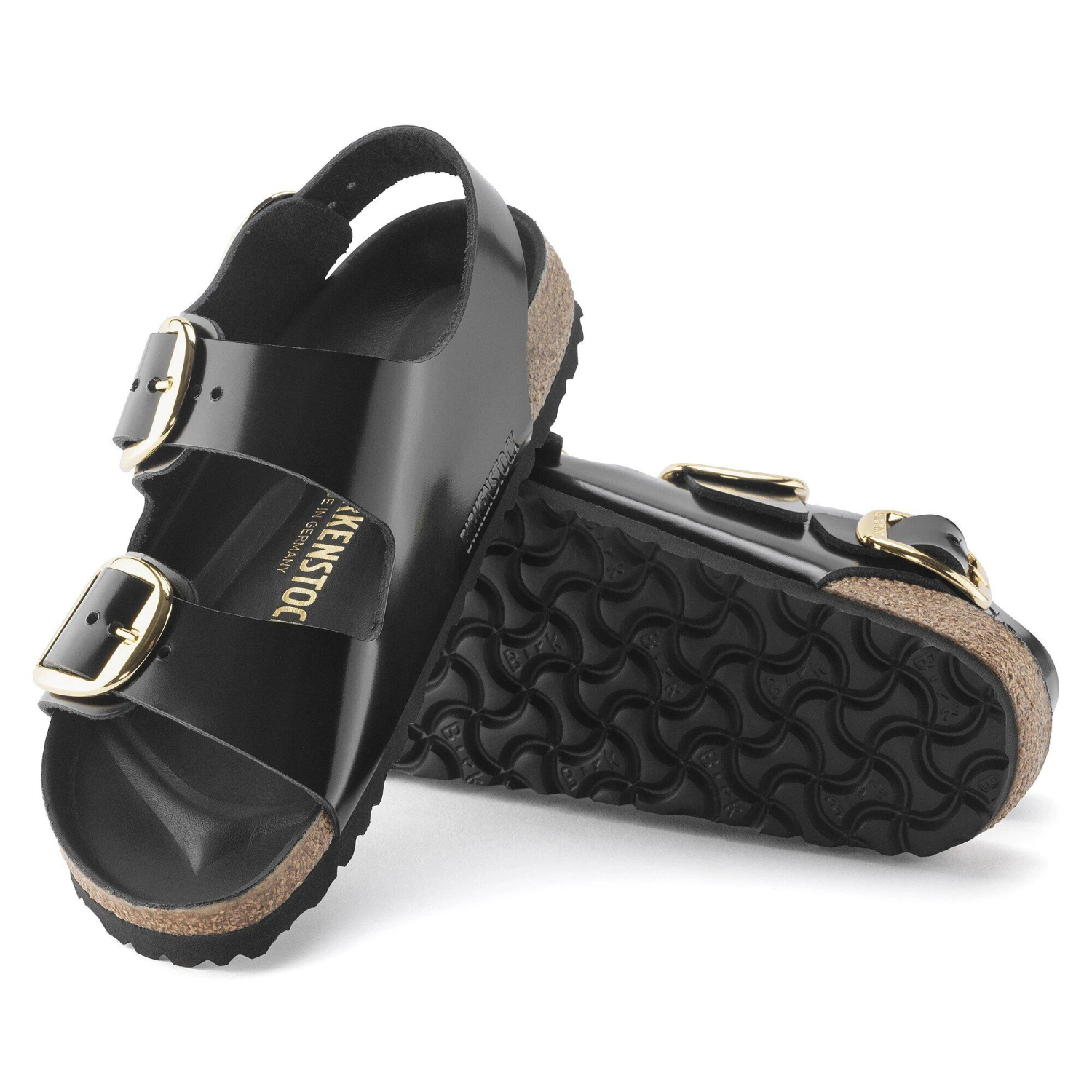 Birkenstock Milano Big Buckle Natural Leather Patent High Shine Black 5 Birkenstock Milano Big Buckle Natural Leather Patent High Shine Black - Image 5