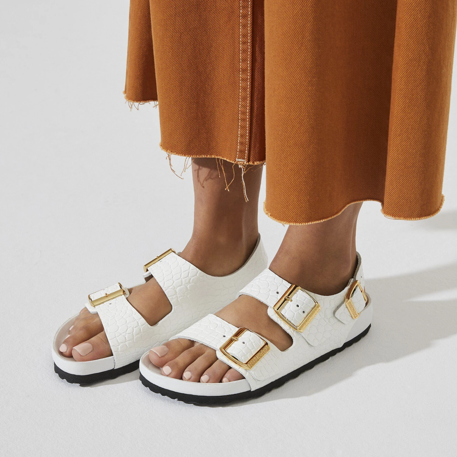 Birkenstock Milano Embossed Leather Emboss White 6 Birkenstock Milano Embossed Leather Emboss White - Image 6