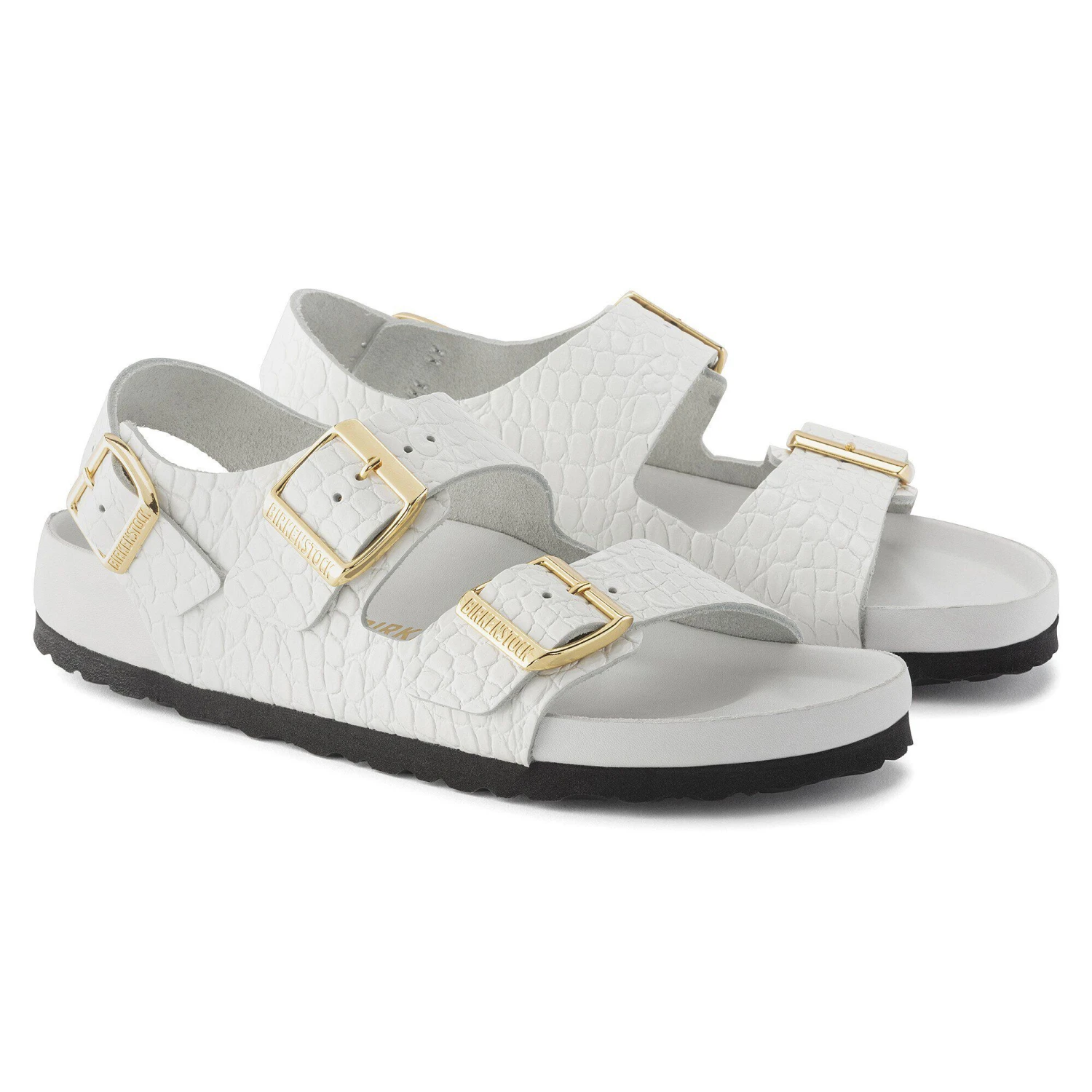 Birkenstock Milano Embossed Leather Emboss White 8 Birkenstock Milano Embossed Leather Emboss White - Image 8