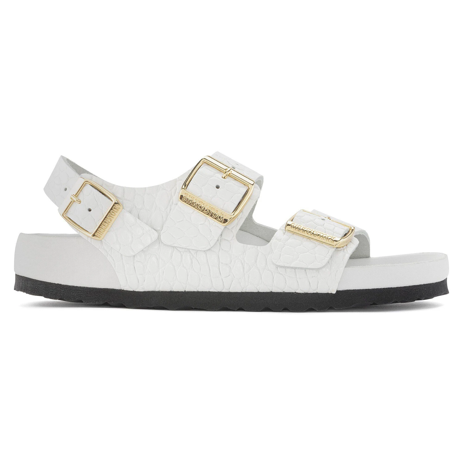 Birkenstock Milano Embossed Leather Emboss White 3 Birkenstock Milano Embossed Leather Emboss White - Image 3