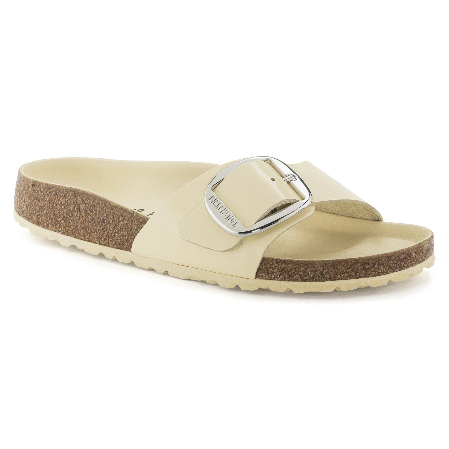 Birkenstock Madrid Big Buckle Natural Leather Patent High Shine Butter 1 Birkenstock Madrid Big Buckle Natural Leather Patent High Shine Butter