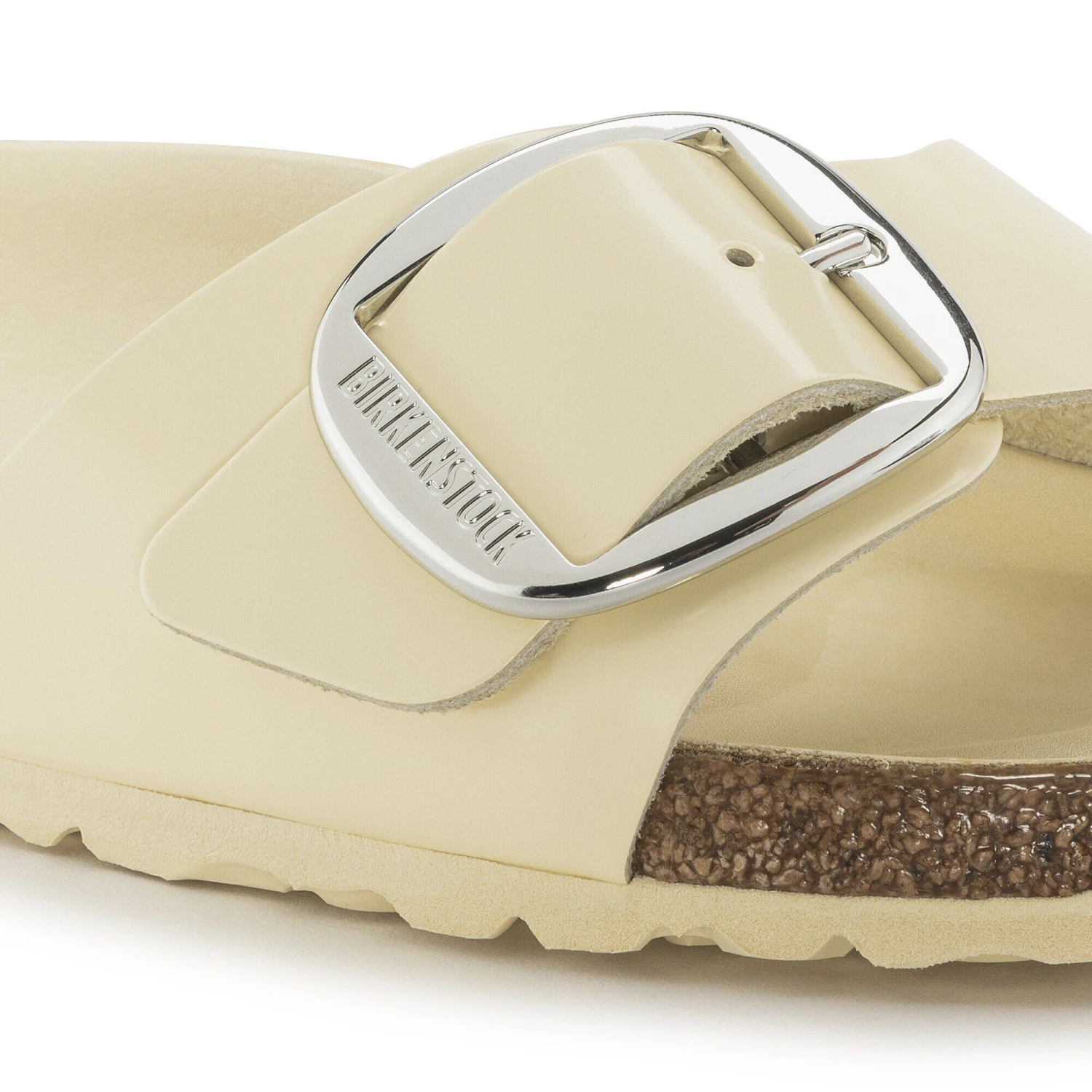 Birkenstock Madrid Big Buckle Natural Leather Patent High Shine Butter 7 Birkenstock Madrid Big Buckle Natural Leather Patent High Shine Butter - Image 7