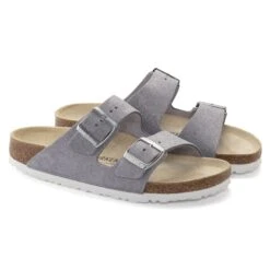 Birkenstock Arizona Suede Leather Purple Fog -Birkenstock Sale Store 1024178 pair