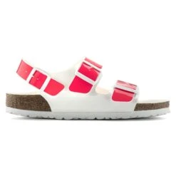 Birkenstock Milano Birko-Flor Patent Neon Pink/White Patent -Birkenstock Sale Store 1024187 side