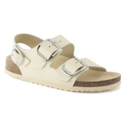 Birkenstock Milano Big Buckle Natural Leather Patent High Shine Butter