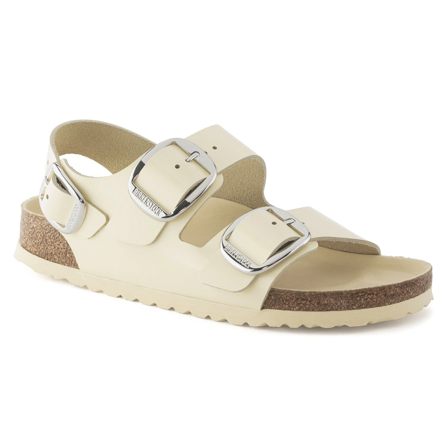 Birkenstock Milano Big Buckle Natural Leather Patent High Shine Butter 1 Birkenstock Milano Big Buckle Natural Leather Patent High Shine Butter