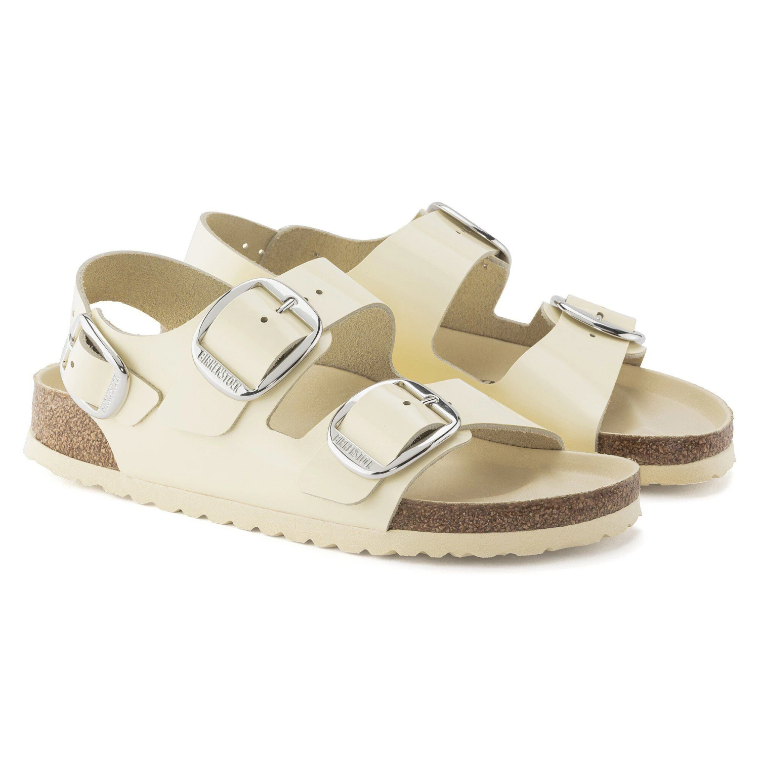 Birkenstock Milano Big Buckle Natural Leather Patent High Shine Butter 7 Birkenstock Milano Big Buckle Natural Leather Patent High Shine Butter - Image 7