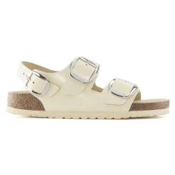 Birkenstock Milano Big Buckle Natural Leather Patent High Shine Butter 10 Birkenstock Milano Big Buckle Natural Leather Patent High Shine Butter -Birkenstock Sale Store 1024207 side