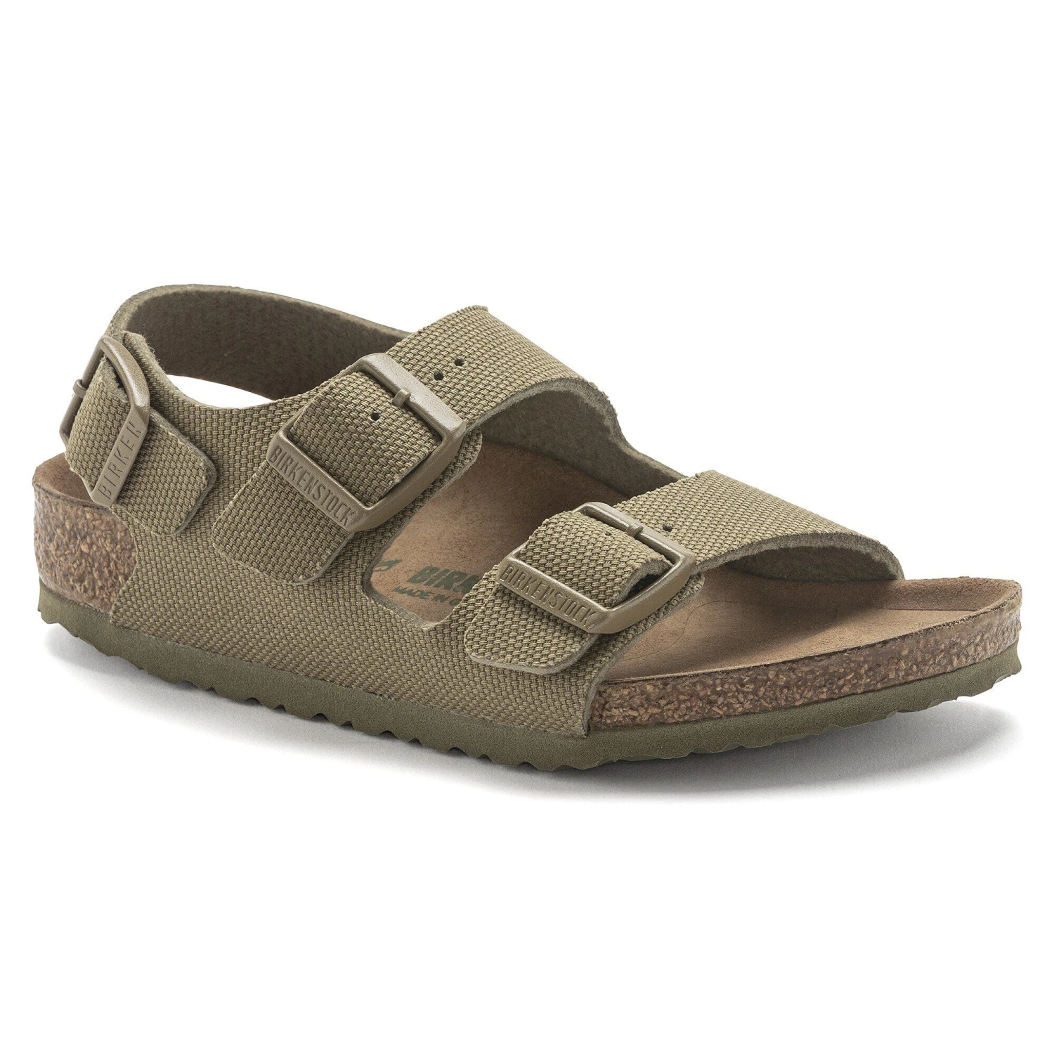 Birkenstock Milano Kids Vegan Textile Faded Khaki 1 Birkenstock Milano Kids Vegan Textile Faded Khaki