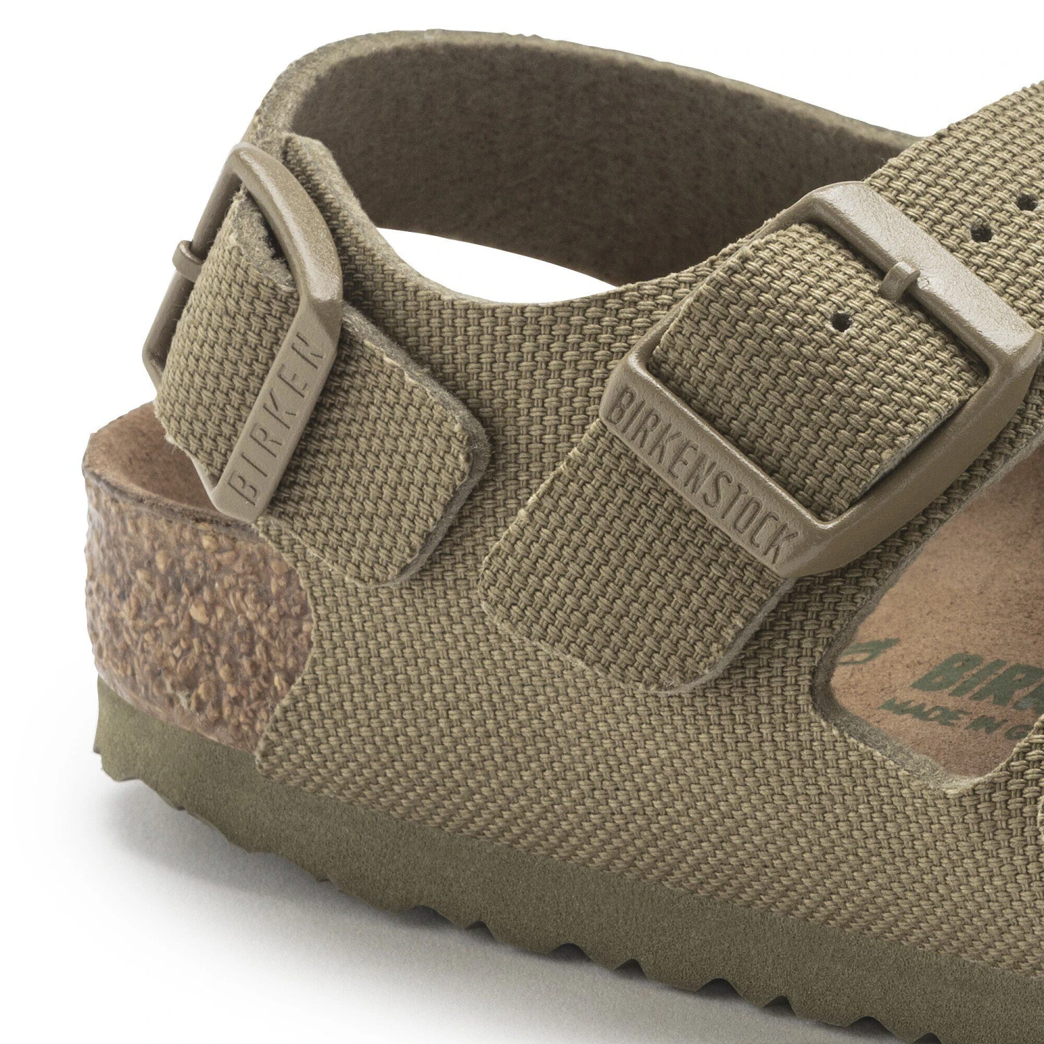 Birkenstock Milano Kids Vegan Textile Faded Khaki 6 Birkenstock Milano Kids Vegan Textile Faded Khaki - Image 6